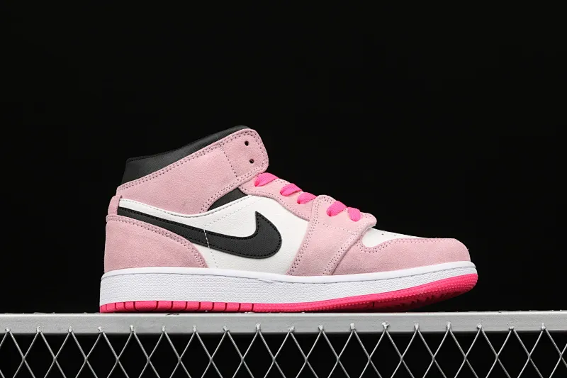 All Categories Air Jordan Jordan Series Basketball Shoes Air Jordan 1 Mid Air Jordan 1 Mid AJ1 Women's 7-hole Dirty Pink Suede Mid Toe 852542-801